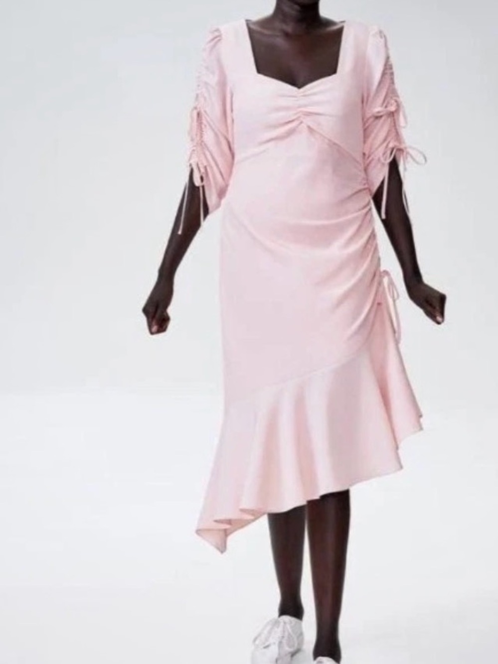 Rodarte x Universal Standard Pink Uneven Hem Rouched Dress